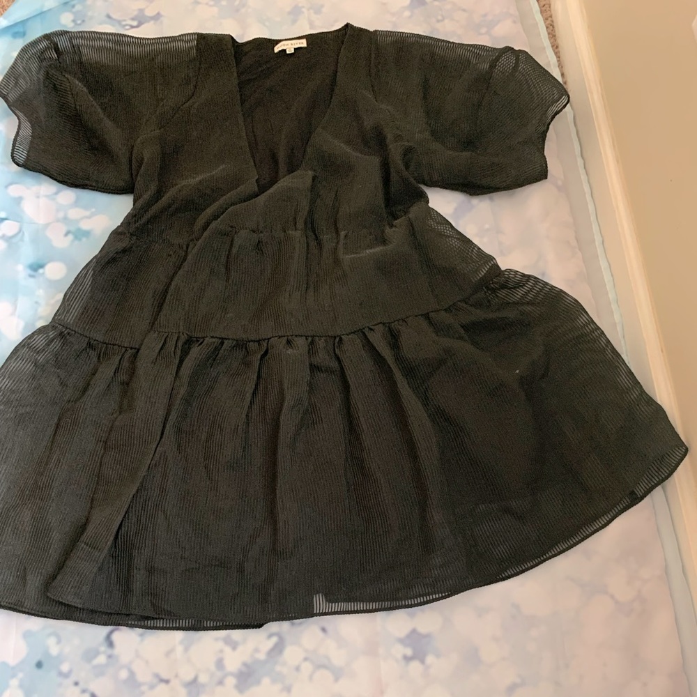 Black rap around dress